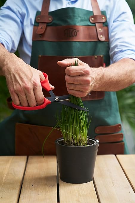 FELCO 455 Floral Scissors – 8.97" Non-Stick Stainless Steel Shear for Flower Arranging & Crafting | Flower Scissors for Cutting Fresh Flowers | Floral Shears with Handle, Blade Ruler | Ergo Right Hand