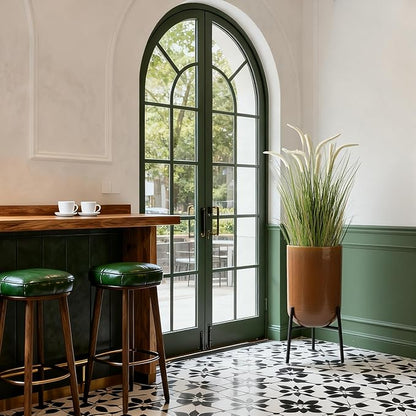 KOL 4ft Artificial Horsetail Grasses (2-Pack) - 47.2in Tall Realistic Faux Plants for Indoor Outdoor, Potted Fake Grass Decor for Home Office Wedding, Low Maintenance Houseplant Gift