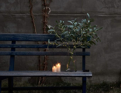 LITBLOOM Lighted Olive Branches 24IN 72 LED with Timer Battery Operated Lit Artificial Greenery for Wedding Party Spring Home Decoration Indoor Outdoor