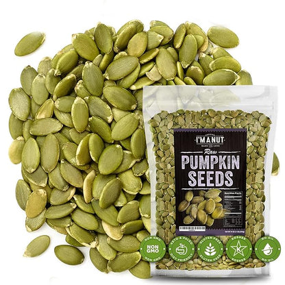 Raw Pumpkin Seeds (Papitas) 16 oz (1 lb) | No Preservatives | Batch Tested Gluten & Peanut Free | Non-GMO | NO PPO | 100% Natural | Resealable Bag | Healthy | Premium Grade
