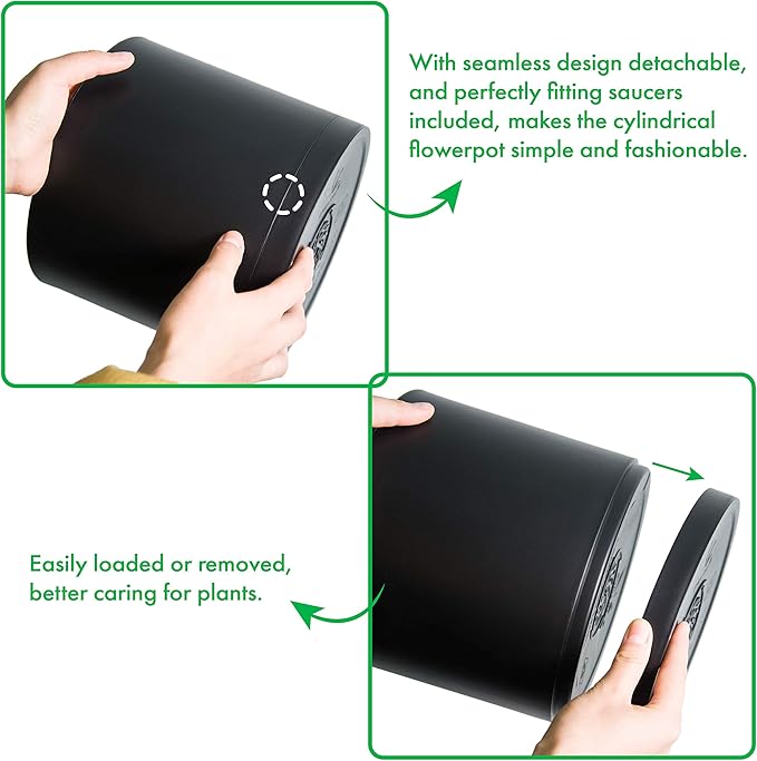 D'vine Dev Pack of 20 Plastic Plant Pots (4 Set of 2 Inch, 2.5 Inch, 3 Inch, 3.5 Inch, 4 Inch) Small Garden Planter Pots for Plant with Drainage Holes and Saucers, Black, 74-U-B