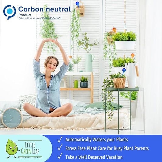 LGL Plant Watering Globes - Automatic Self Watering Globes. Decorative Self Watering Planter Inserts. Self Watering Spikes to Support Plant Health. 4 Pack x 180ml.