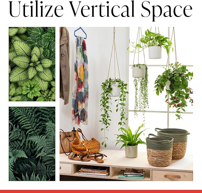 SCHEURICH Set of 2 Soft Whool Cottage Ceramic Hanging Plant Pot 6.5" - with 22" Sisal Rope Hanger - Waterproof&Break-Resistant, for Indoor&Outdoor Plants, Succulents&Flowers - Made in Germany - 0.7 gl