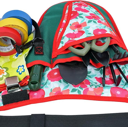 KUNN Garden Tool Belt - Adjustable Tool Organizer Belt Pouch Multi-Purpose Pocket for Gardening,Plumbing,Florists,DIY