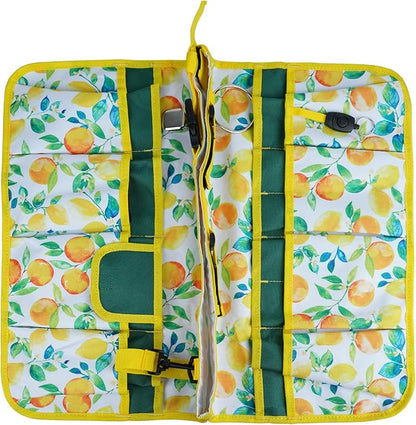 MELOTOUGH Bucket Caddy Organizer Bucket Tool Organizer for Garden Tools Fit 3.5 to 5 Gallon Bucket (Yellow Flower)