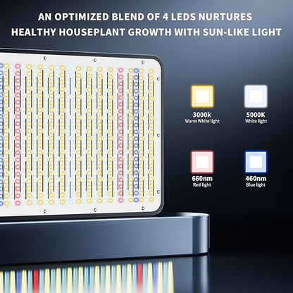 BESTVA DC4000 LED Plant Light for Indoor Gardens, Full Spectrum Lamp for Vegetables, Tomatoes, Peppers, and Herbs