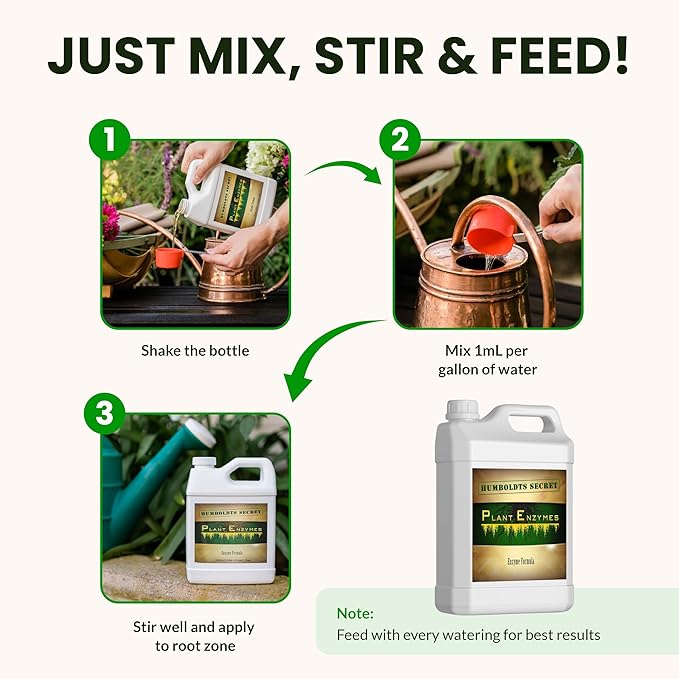 Humboldts Secret Plant Enzymes | 7,000 Active Units per mL | Root & Soil Enzyme Additive for Hydroponic and Aeroponic Systems | Boosts Growth and Root Strength for Maximum Nutrient Uptake | 2.5 Gallon