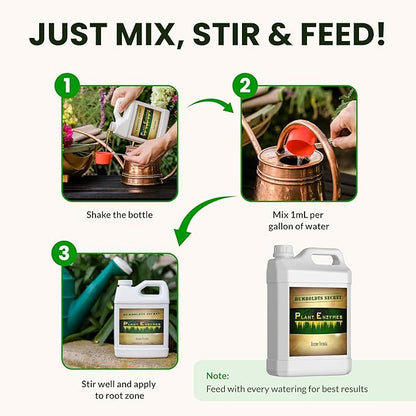 Humboldts Secret Plant Enzymes | 7,000 Active Units per mL | Root & Soil Enzyme Additive for Hydroponic and Aeroponic Systems | Boosts Growth and Root Strength for Maximum Nutrient Uptake | 2.5 Gallon