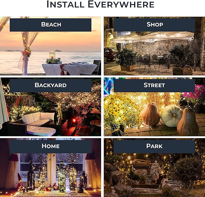 Solar Waterfall Fairy Bunch Lights Outdoor Waterproof 200LEDs 8 Modes Watering Can Light (NO CAN), Solar Powered String Lights Firefly Vine Christmas Tree Garden Decorations Gardening Gifts for Mom