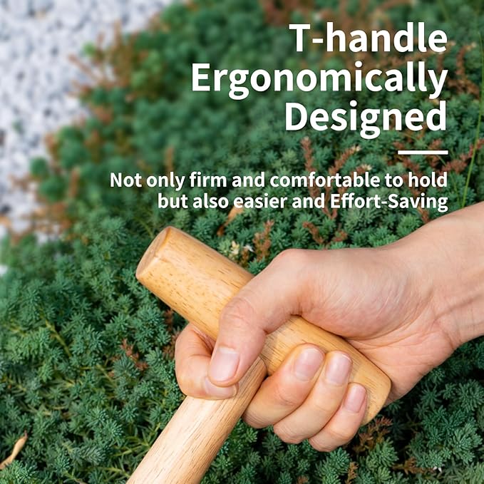 FLORA GUARD Hand Dibber Garden Tool, Seed Planter Tool with Wood Handle for Sowing Seed - 5