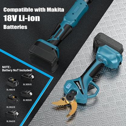 2-in-1 Cordless Pole Pruning Shears for Makita 18V Battery(NOT Included), 2.4" Cutting Diameter 14.7FT Reach Electric Power Pruner w/Extension Pole, Brushless Tree Pruner for Branch Trimming