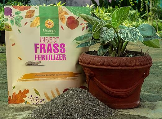 Insect Frass Fertilizer -100% Organic All-Purpose Plant Food & Soil Amendment, Natural Nutrients for Houseplants, Gardens & Lawns, 3 lb Bag
