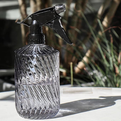 OFFIDIX Fine Mist Plant Mister,Handheld Pressure Glass Spray Bottles,0.45L/15.22oz Watering Can with Adjustable Nozzle for Outdoor Indoor Gardening and Cleaning Work(Diagonal Gray)