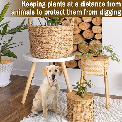 ZeeDix 20 Pack Coconut Fiber Mulch Ring, 11.8 Inch Coco Coir Tree Ring Mulch Mat, 100% Natural Tree Protector Mat Plant Cover Ring Coconut Coir Discs Tree Mats Mulch Rings for Indoor Outdoor Plants