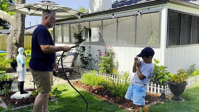 Atlantic Heavy Duty Garden Hose 100 ft x 5/8 Inch Black Color Water Hose. (100 Feet)