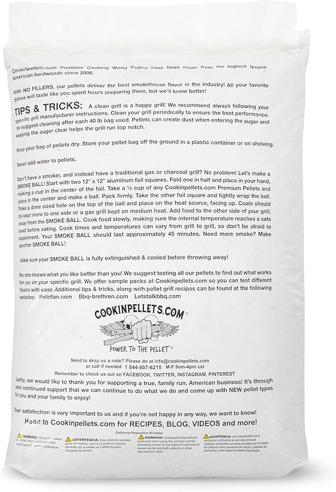 CookinPellets 40-Pound Premium All-Natural Black Cherry Hardwood Grill Smoker Wood Pellets, No Bark or Fillers, for BBQ, Meat, and Veggies (5 Pack)