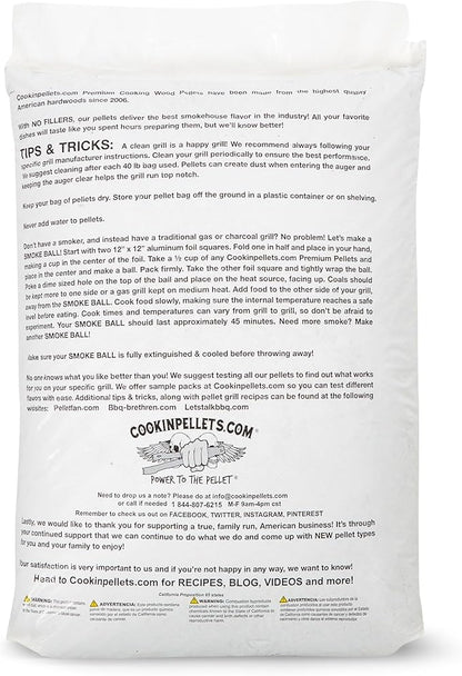 CookinPellets 40-Pound Premium All-Natural Black Cherry Hardwood Grill Smoker Wood Pellets, No Bark or Fillers, for BBQ, Meat, and Veggies (5 Pack)