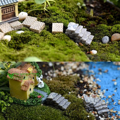 Miniature Fairy Garden Decoration Accessories Garden Sculptures Statues,Resin Plastic Simulation Decoration Step Yard Decor for Outside Gnomes Outdoor Decor for Patio