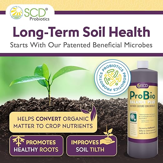 SCD Probiotics ProBio Balance Plus - Make 20X More Soil Conditioner - Super Concentrate Of Effective Beneficial Microorganisms + PNSB Phototrophs - OMRI Listed for Organic Farm Lawn & Garden (1 Liter)
