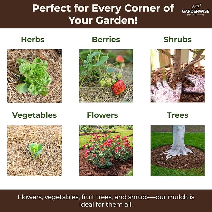 Premium Organic Wood Mulch for Gardens, Landscaping, Potted Plants, and Vegetable Gardens (1 CF - 28 L - 30 QTS)