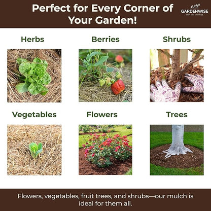 Premium Organic Wood Mulch for Gardens, Landscaping, Potted Plants, and Vegetable Gardens (1 CF - 28 L - 30 QTS)