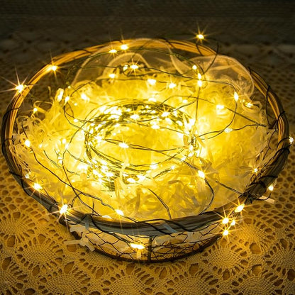 Solar String Lights for Outside,33FT 100LEDs (2 Pack) Solar Fairy Lights,Waterproof 8 Modes Outdoor String Light for Patio Garden Backyard Tree Balcony Christmas,Green Wire,Warm White