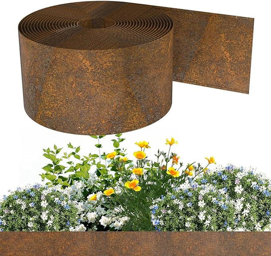 Edging for Landscaping,Flower Bed Border | 33 Feet Metal Decorative Fence Barrier for Garden Patio Backyard Landscape Flower Bed Outdoor