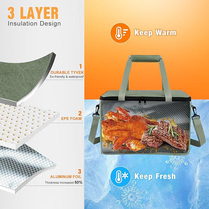 BBQ Blanket for Resting Meat,Reusable BBQ Resting Bag for Meat,Meat Brisket Resting Bag,Meat Blanket for Resting Large Barbecue Resting Blanket For Outdoor Smoker and Grilling