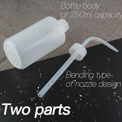 Piutouyar 2Pcs Plastic Wash Bottle 250ml Plant Squeeze Bottle, Wash Squirt Bottle, Succulent Watering Can for Indoor Plants Flower (8oz)