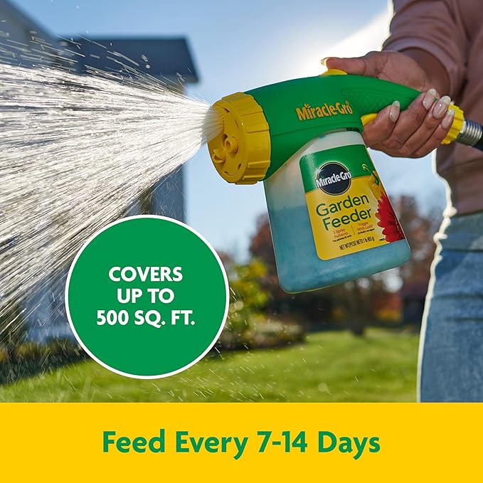 Miracle-Gro Water Soluble All Purpose Plant Food and Garden Feeder Bundle: Use on Flowers, Vegetables, Trees, and Houseplants