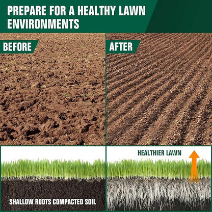 Rotary Cultivator Garden Tiller, Hand Cultivator with Detachable Thicker Tines&Strong Force Handle, Cultivators for Gardening, Rotary Tiller for Soil Mixing, Prepare New Garden