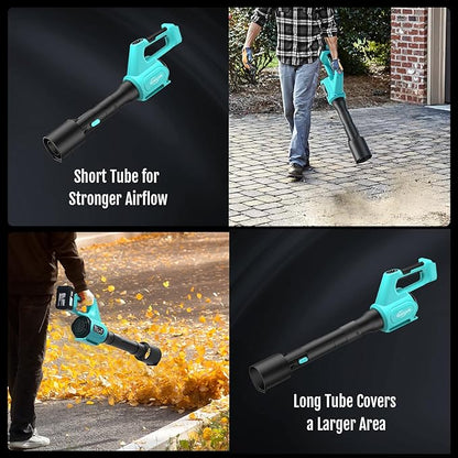 Electric Cordless Leaf Blower with Battery and Charger, 5-Speed + Turbo Mode, 4.0Ah Lightweight Battery Powered Powerful Blower for Blowing Leaves, Patio Cleaning, Blowers for Lawn Care
