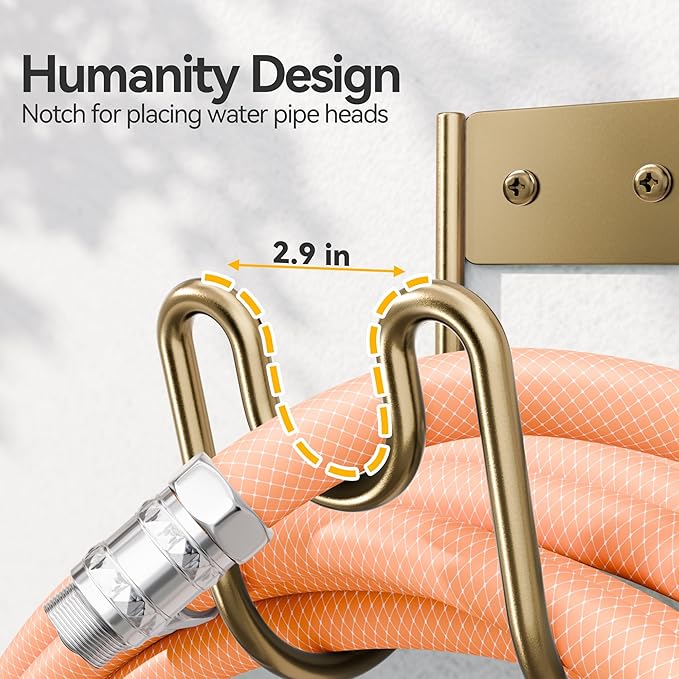 Bronze Metal Garden Hose Holder - Wall Mounted Water Hose Holder - Hose Hanger Heavy Duty for Water Hose Extension Cords Vacuum Hose (1 Pack)