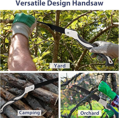 Folding Hand Saw, Garden Pruning Hacksaw Yard Tools,Pruners for Tree Trimming,14" Silky Branch Cutter for Wood Cutting,Camping Saw,Survival Tools