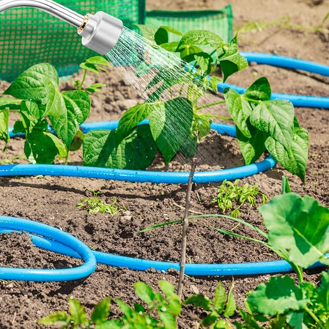 DOITOOL Watering Wand Heavy Duty, Metal Garden Hose Wand 18 Inches Long Hose Nozzle Sprayer with Flow Control for Watering Hanging Baskets and Shrubs (2000 Holes)