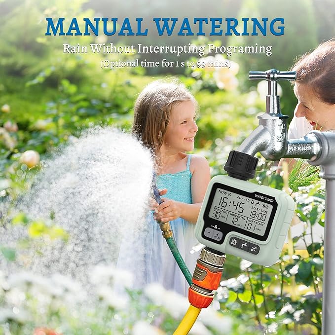 Hose Timer,Sprinkler Timers for Watering,Automatic Outdoor Water Timer,Garden Irrigation System Controller,Timed Sprinklers for Yard,Hoses Timer for Lawn,Misting Cooling