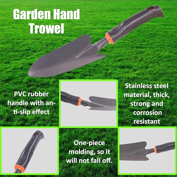 4 Pack Hand Weeder Tool Garden Weeding Tools, Gardening Weed Puller, Weeding Tools with Manual Weed Puller Bend-Proof, Shovel and Gloves for Garden Lawn Yard Farmland Transplant