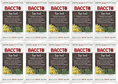 Michigan Peat 1550P Baccto Topsoil for Lawns, Gardens, and Raised Planting Beds with Reed Sedge, Peat, and Sand Mix, 50 Pounds (10 Pack)