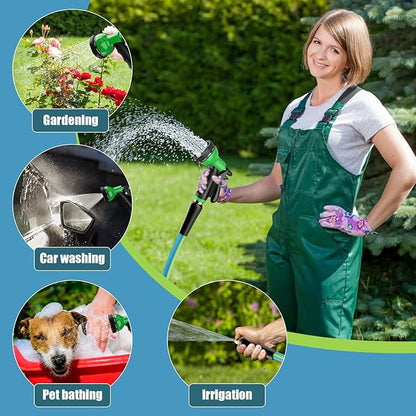 Flexible Short Garden Hose 5/8” 10FT: Hybrid Rubber Portable Length Hose - Lightweight Water Hose with Male to Female Fittings - Tangle-Free Hose for Cleaning Park, Car Wash, Outdoor, Watering