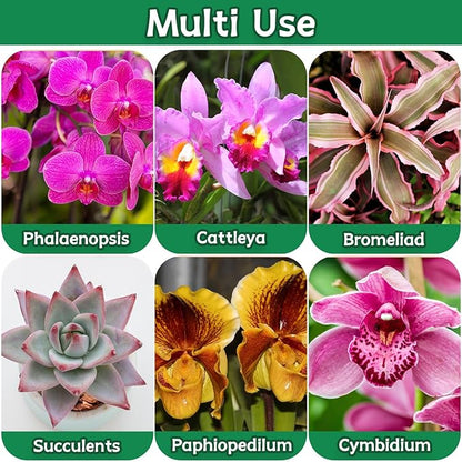 Orchid Bark Potting Mix, 1QT Premium Orchid Potting Mix, Orchid Bark for Indoor Plants with Pine Bark & Perlite, Superior Ventilation & Drainage to Boost Plants’ Growth, Orchid Soil