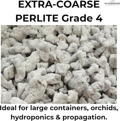 Perlite for Plants, Extra Coarse Grade 4 Horticultural Perlite, Organic Perlite for Gardening Indoor & Outdoor, Made in USA (5 quarts)