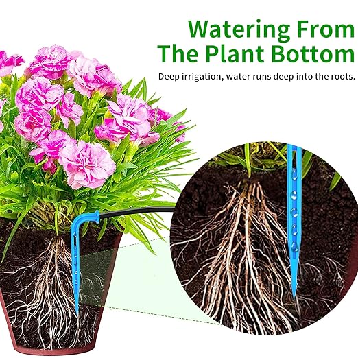 Solar Drip Irrigation Kit Accessories, 49 FT Tubing, Drip Irrigation Extra Accessories Kit,15 tee Fittings and 15 drippers for Balcony Patio & Garden