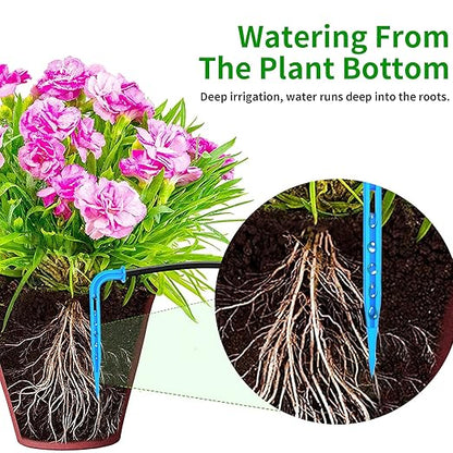 Solar Drip Irrigation Kit Accessories, 49 FT Tubing, Drip Irrigation Extra Accessories Kit,15 tee Fittings and 15 drippers for Balcony Patio & Garden