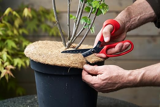 FELCO 455 Floral Scissors – 8.97" Non-Stick Stainless Steel Shear for Flower Arranging & Crafting | Flower Scissors for Cutting Fresh Flowers | Floral Shears with Handle, Blade Ruler | Ergo Right Hand