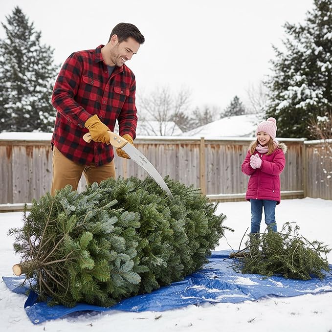 Jameson HS-13TE-WH 13" Tri-Cut Hand Saw with Wood Handle – Professional-Grade Pruning Saw for Clean, Precise Cuts