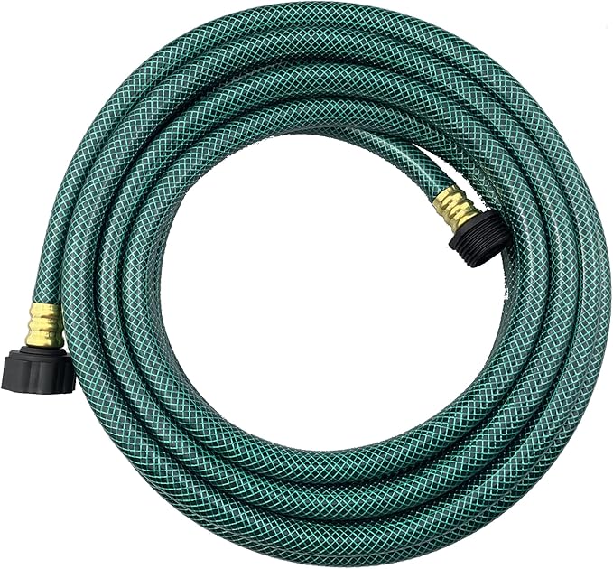 PVC Garden Hose 1/2 Inch, Flexible Water Hose with Male and Female Fittings, No Leaking, Heavy Duty, for Household, Outdoors, Lawns, Patio (20 FT, Green, Plastic Fittings)