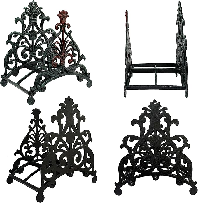 Decorative Garden Hose Holder, Hose Hanger, Heavy Duty Cast Iron Garden Yard Water Pipe Holds, Wall Mounted Hose Butler, Hose Rack Reel, 50FT 75FT 100FT Water Hose Bulter Storage (rose)