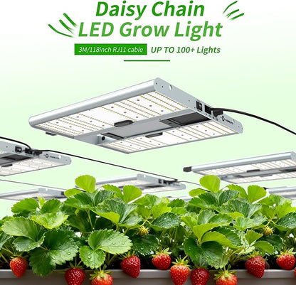FARMLITE Grow Light for Indoor Plants Quantum Board Grow Light Full Spectrum Led Grow Lights Growing Lamp Daisy Chain Dimmable (120Watts)