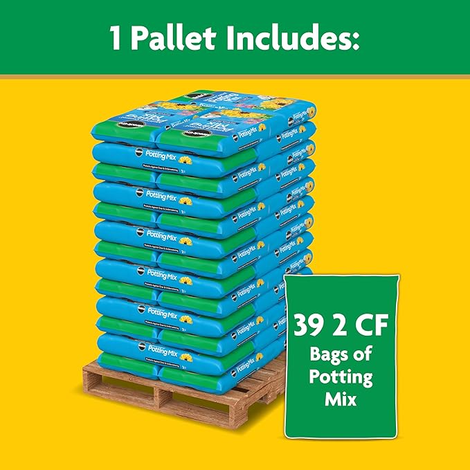 Miracle-GRO Moisture Control Potting Mix Bulk Pallet, for Container Plants, Protects Against Over and Under Watering, 2 cu. ft. Bags, Pallet of 39