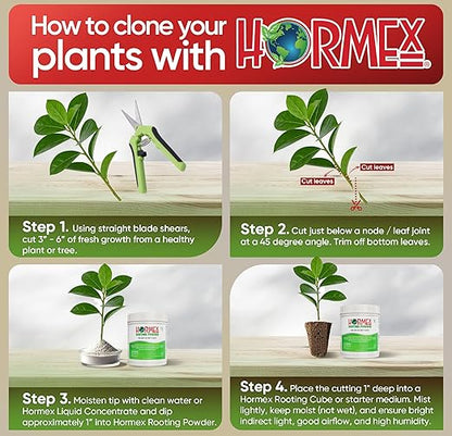 Hormex Rooting Powder #1 (0.10 IBA)- Rooting Hormone for Delicate Houseplants, Garden Herbs & Succulent Cuttings - Root Stimulator for Plant Cloning - Strong Growth for Maximum Propagation Success,1LB